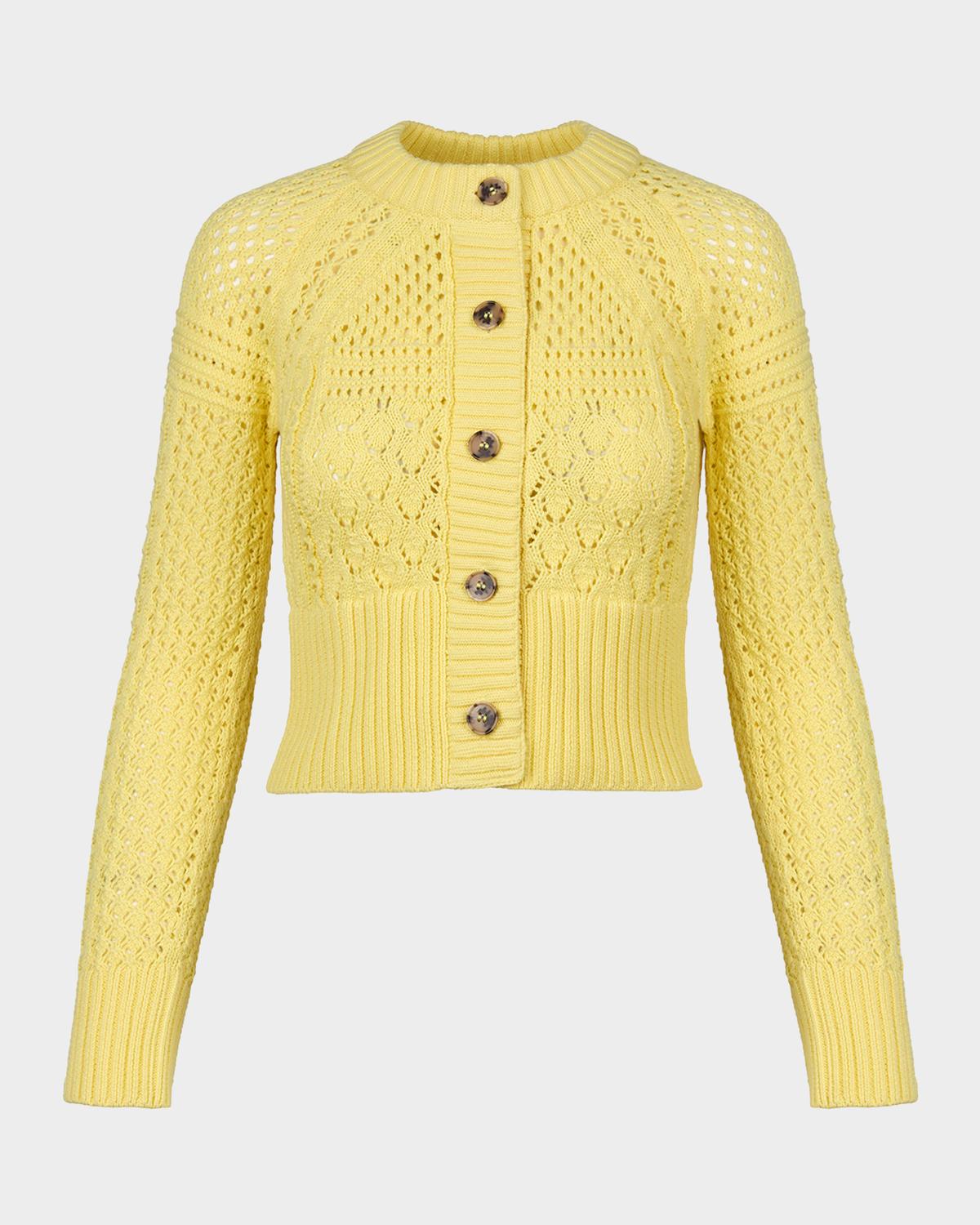 Smythe Crochet Crewneck Cardigan