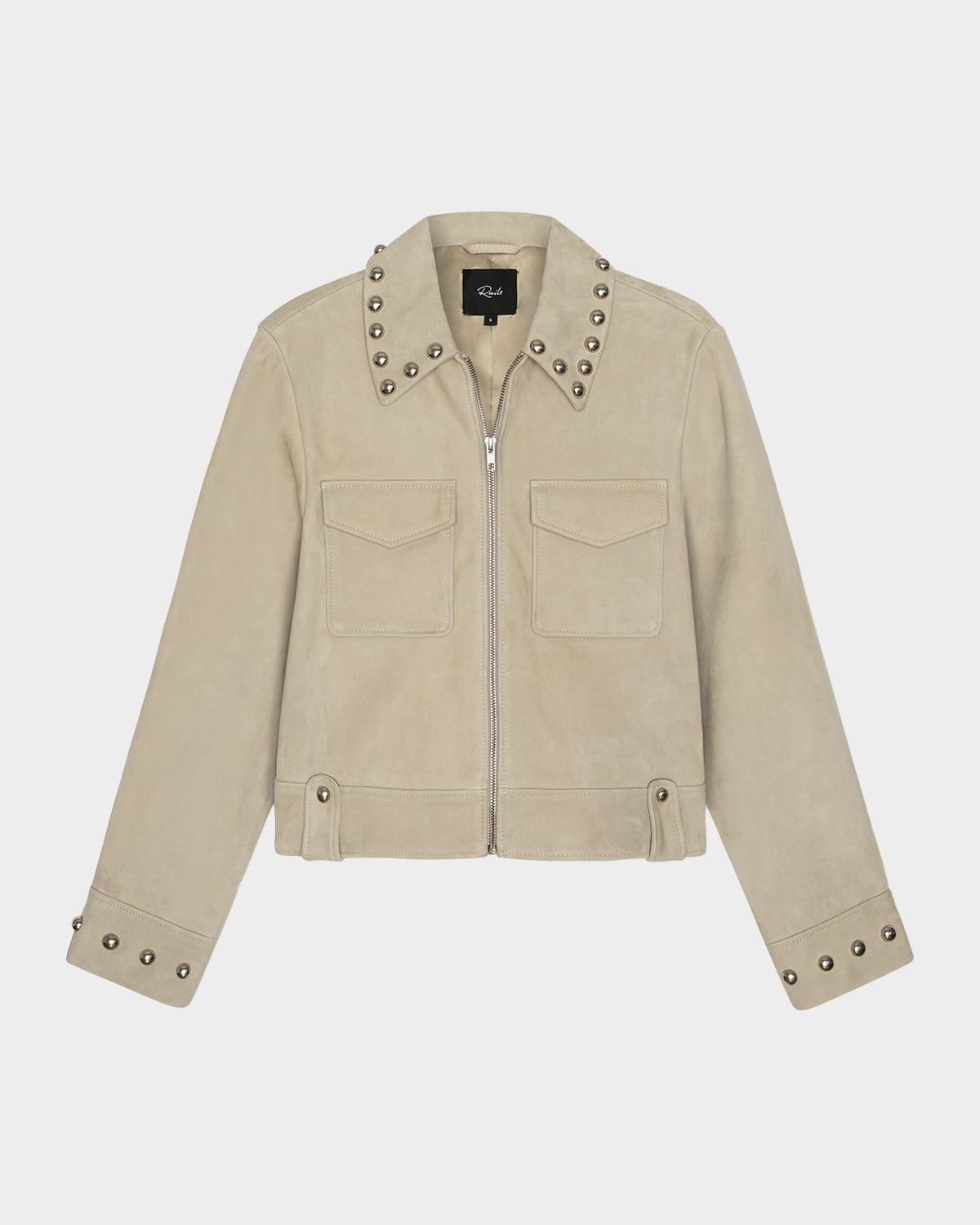 Rails Zeta Studded Suede Jacket In Brown