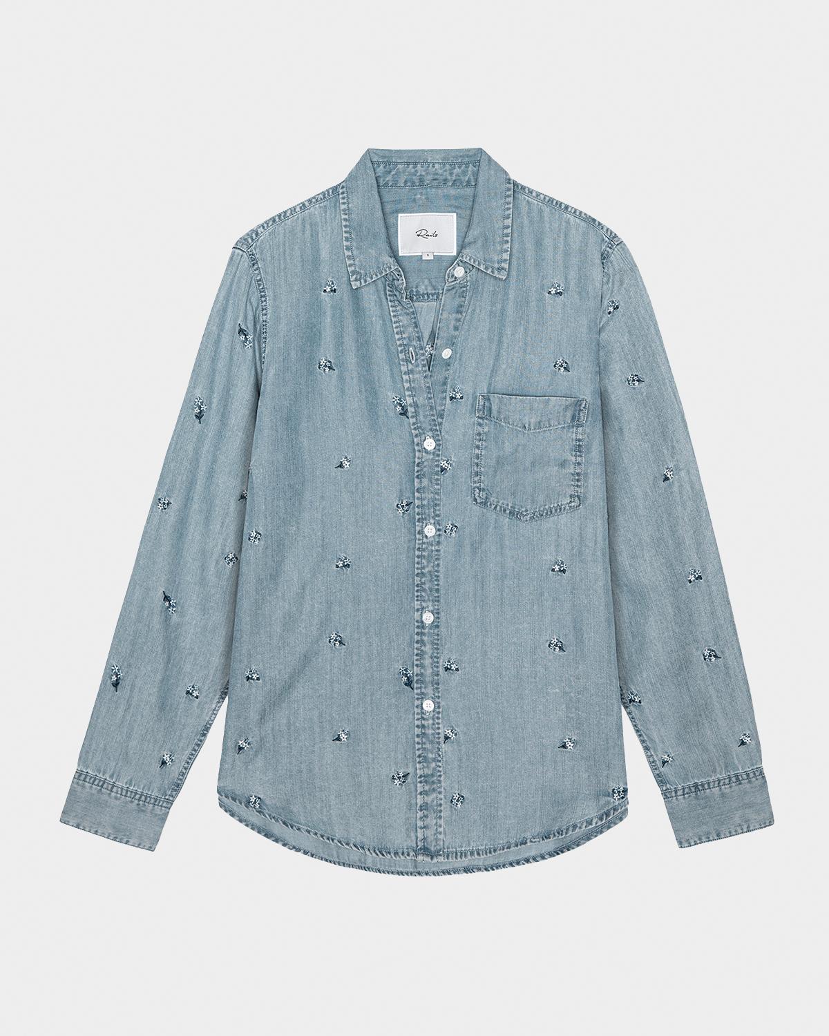 Rails Ingrid Embroidered Denim Shirt
