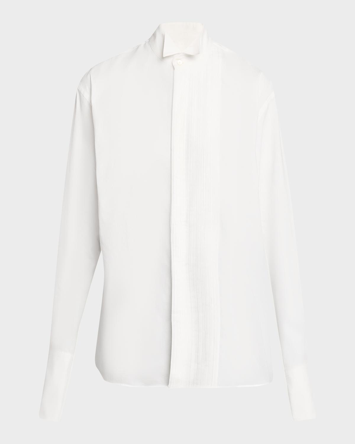 6397 Micro-Pleated Long-Sleeve Shirt
