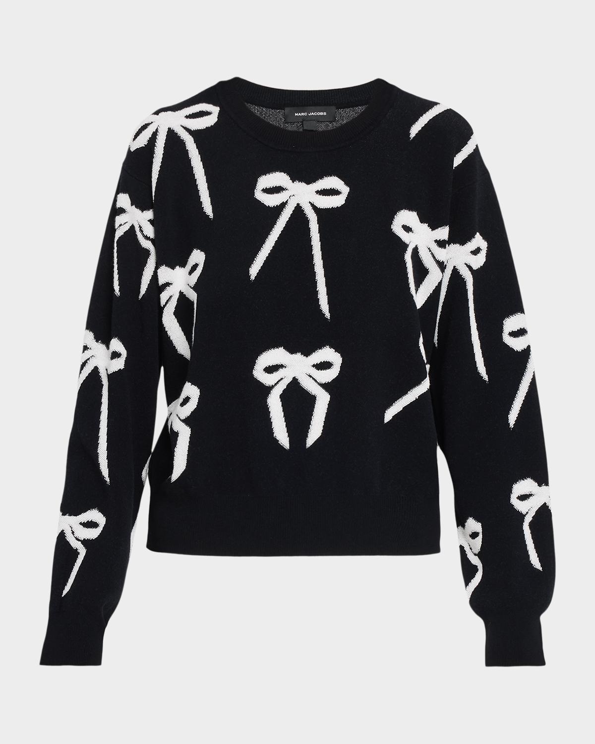 Marc Jacobs Bow Jacquard Crewneck Sweater