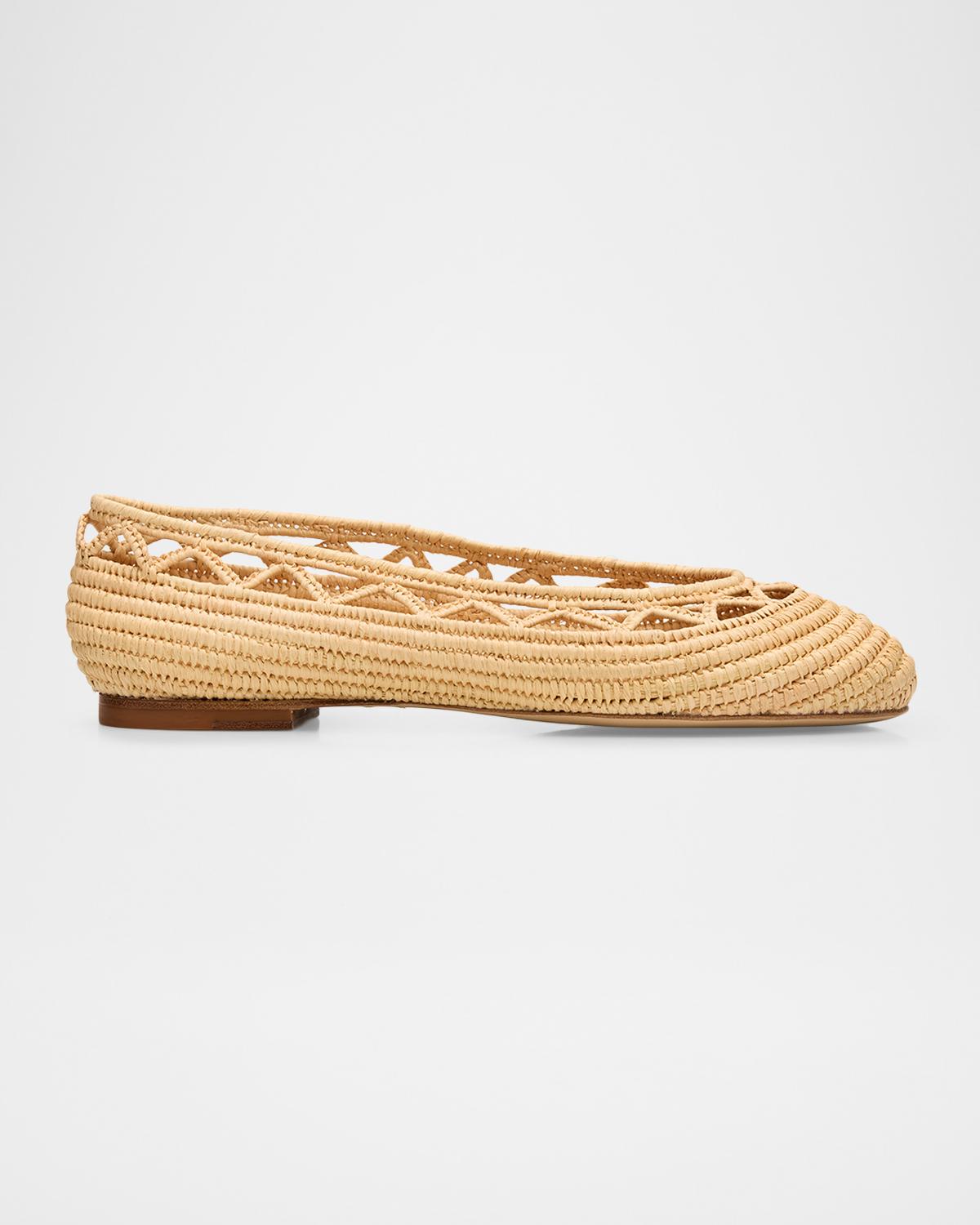 Odissì Bea Raffia Ballerina Flats