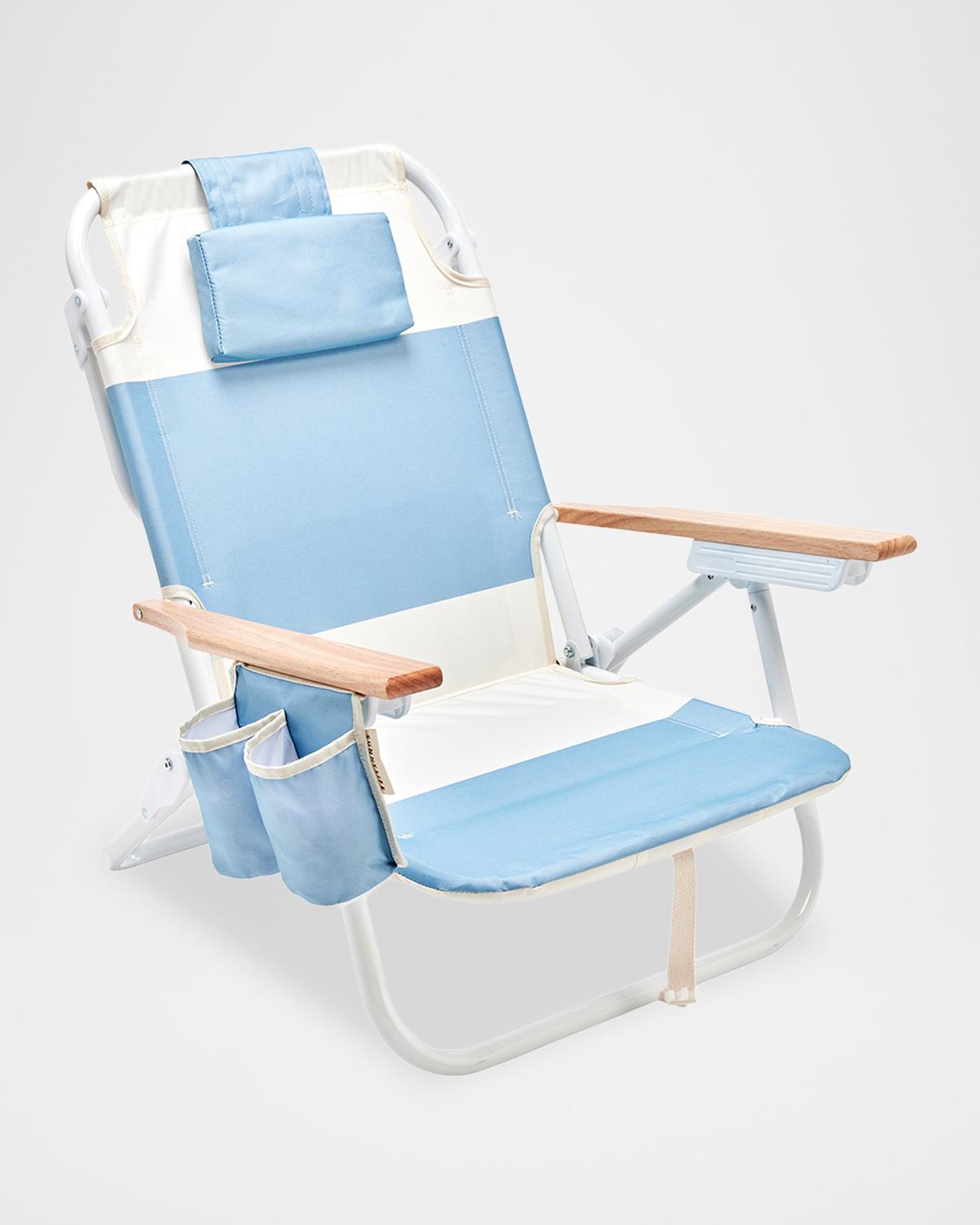 SUNNYLiFE  Deluxe Beach Chair Med Fabric Lounger Seat - La Mer Blue