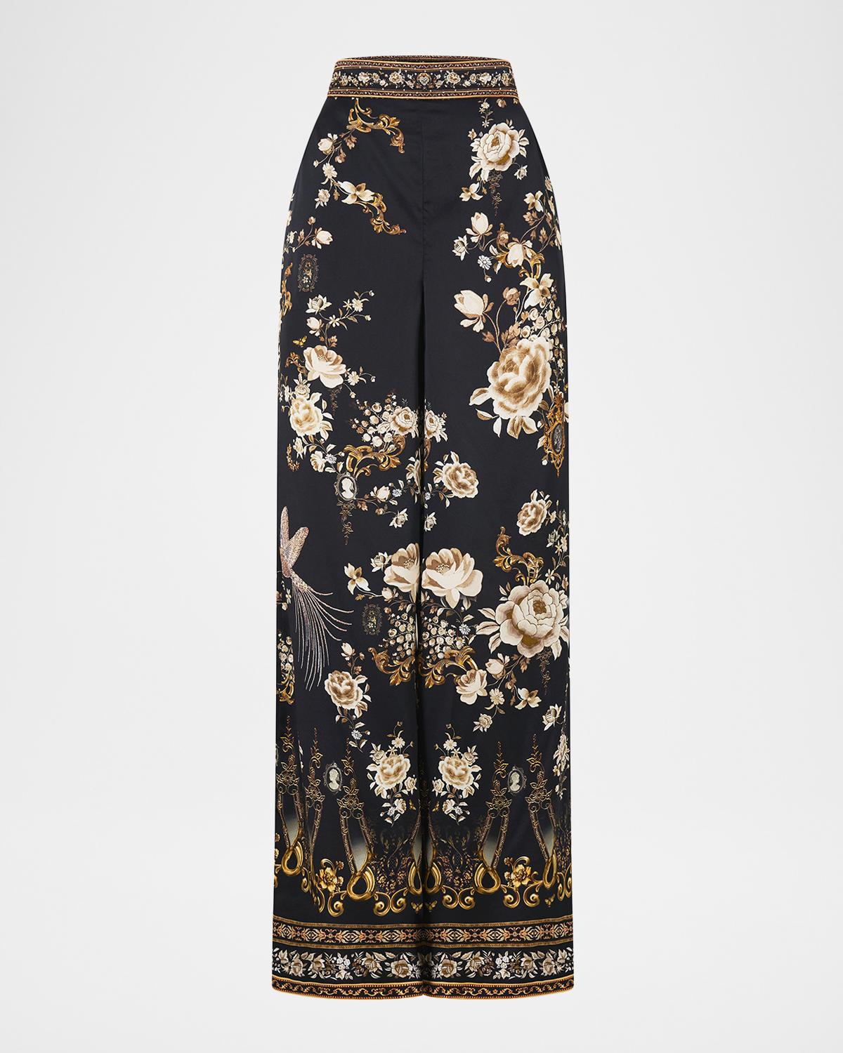 Camilla Flamenco Folklore Straight-Leg Relaxed Trousers