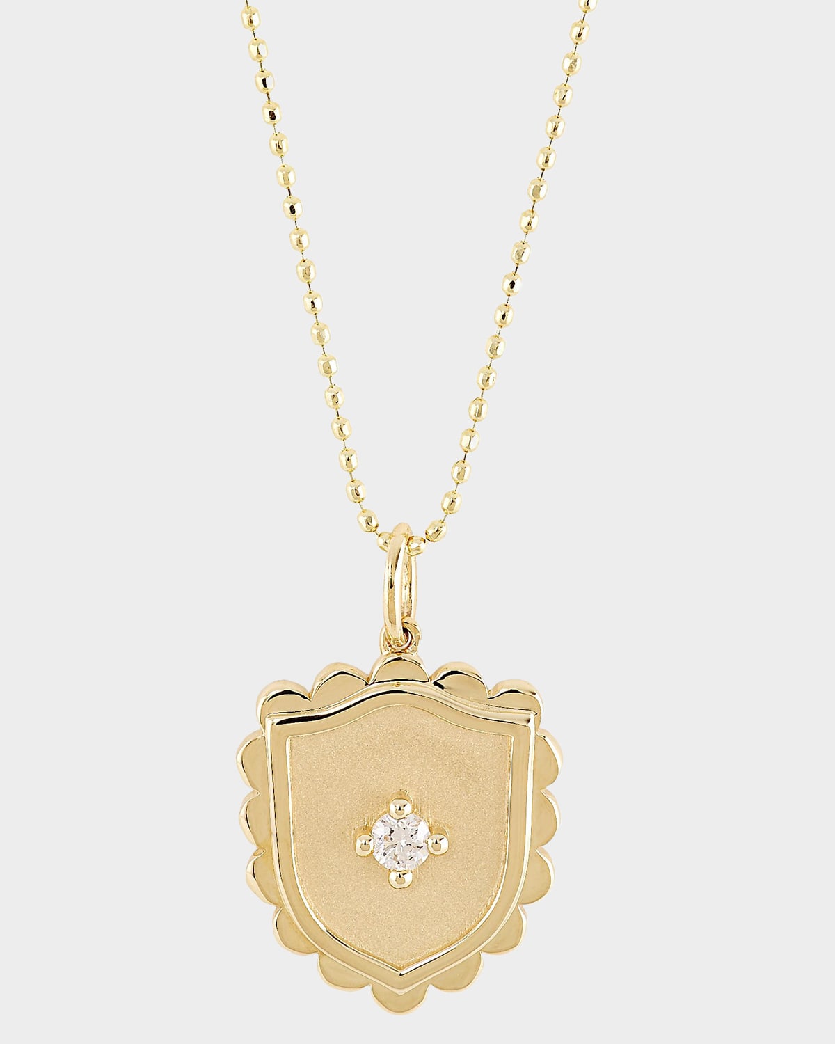 Sydney Evan 14K Yellow Gold & Diamond Shield Pendant Necklace