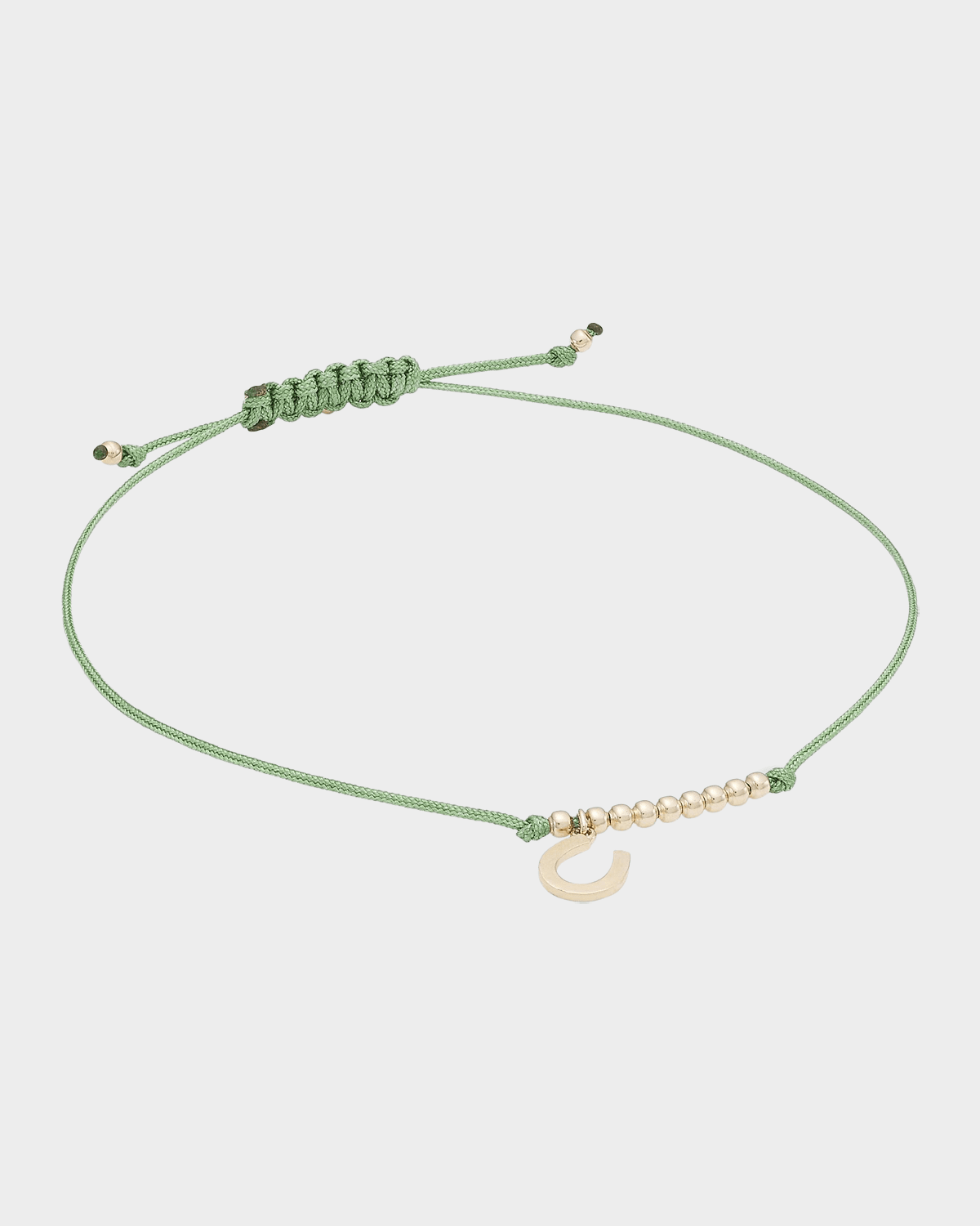 Sydney Evan 14K Gold Horseshoe Cord Bracelet