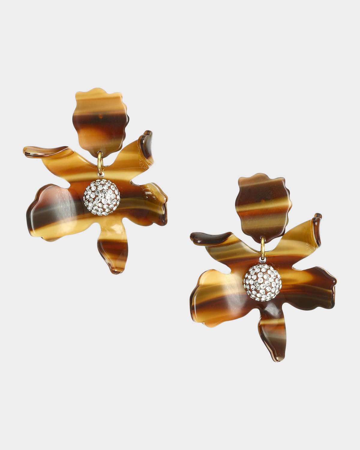 Lele Sadoughi Small Crystal Lily Earrings