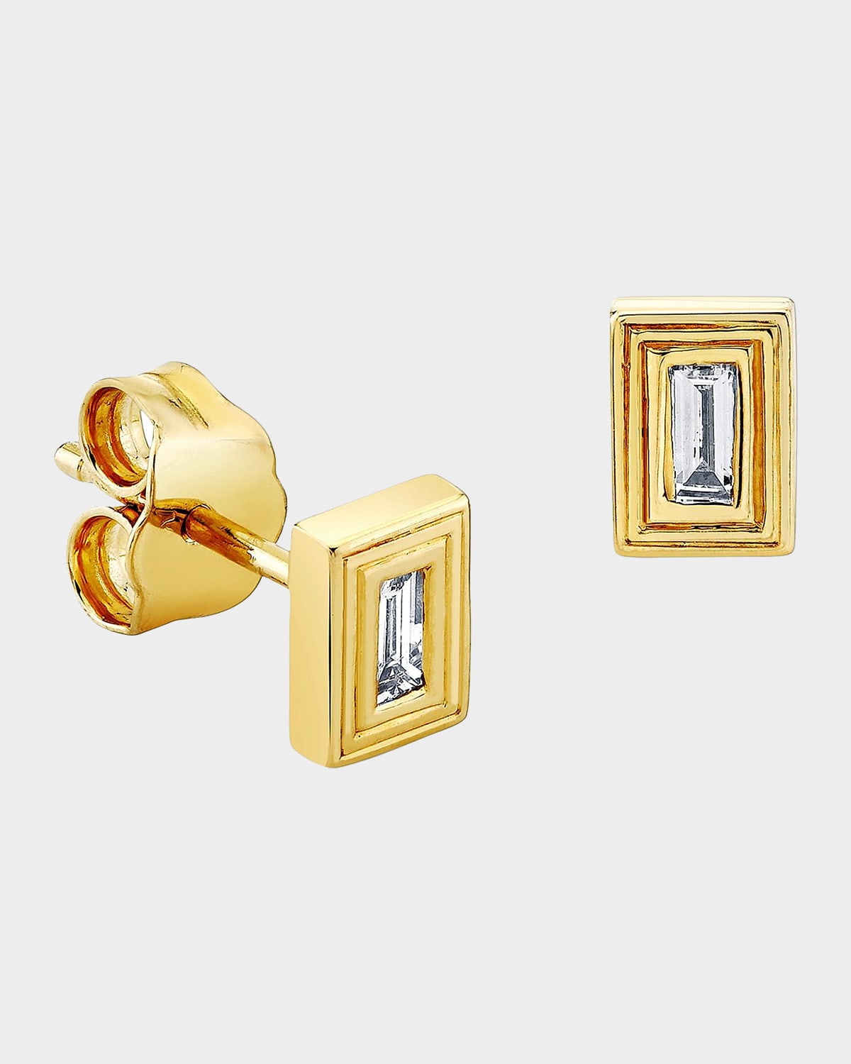 Sydney Evan Overboard 14K Yellow Gold & 0.08 TCW Diamond Stud Earrings