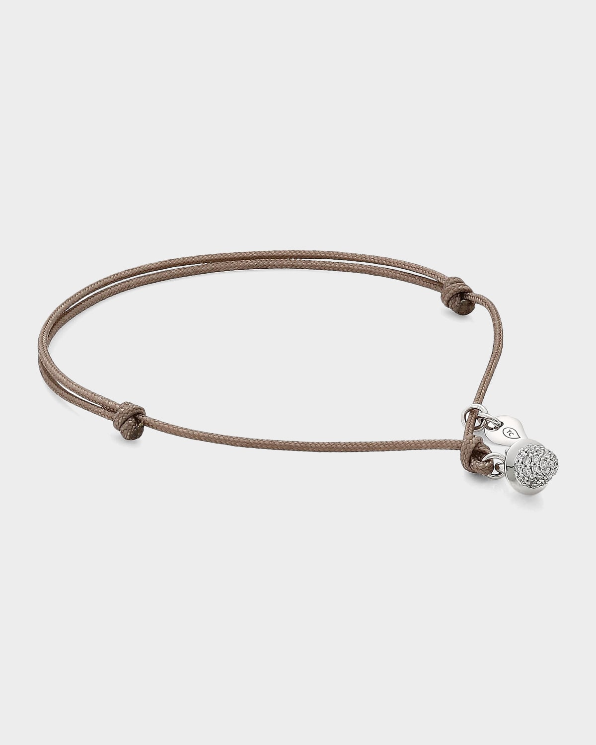 Tamara Comolli My Mikado 18K White Gold & Diamond Pavé Acorn Sliding Knot Cord Bracelet