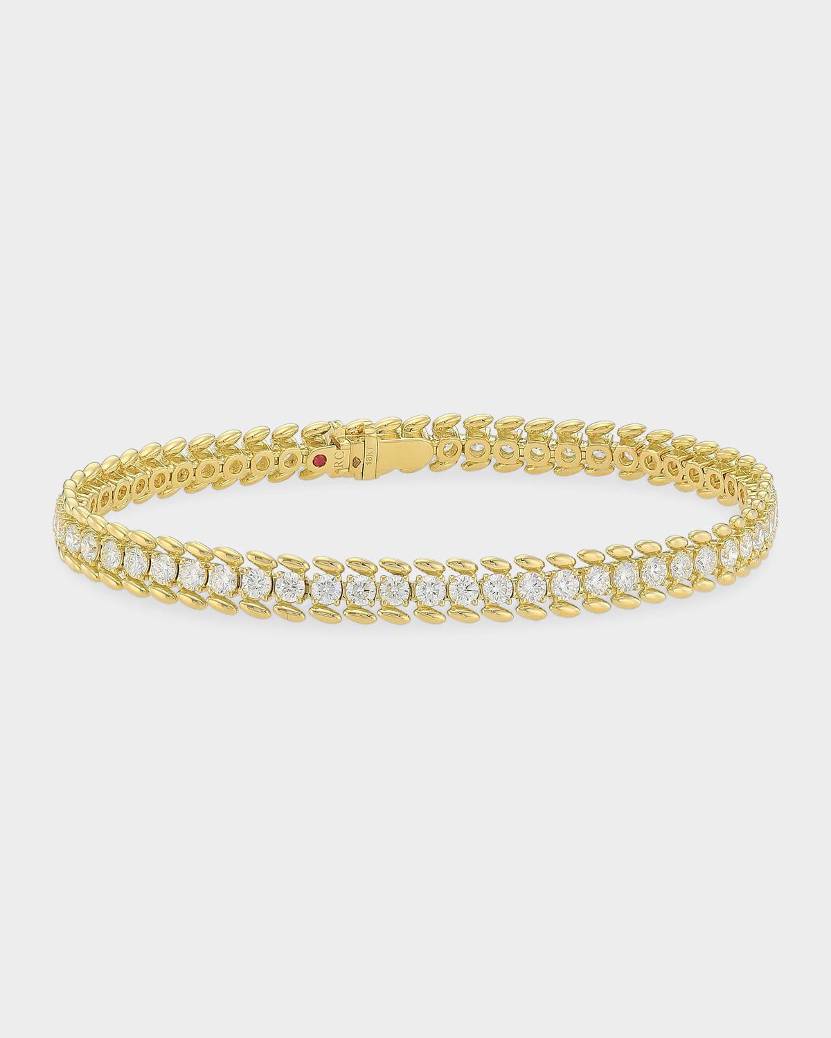 Line 18K Yellow Gold & Diamond Bracelet