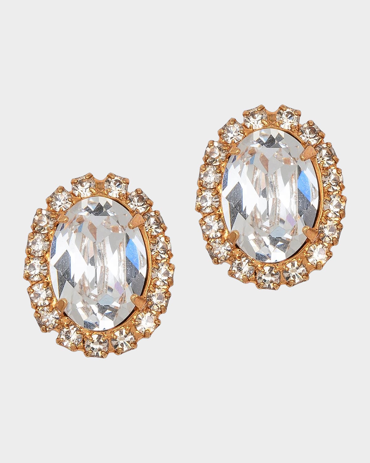 Jennifer Behr Clara 18K-Gold-Plated & Crystal Earrings