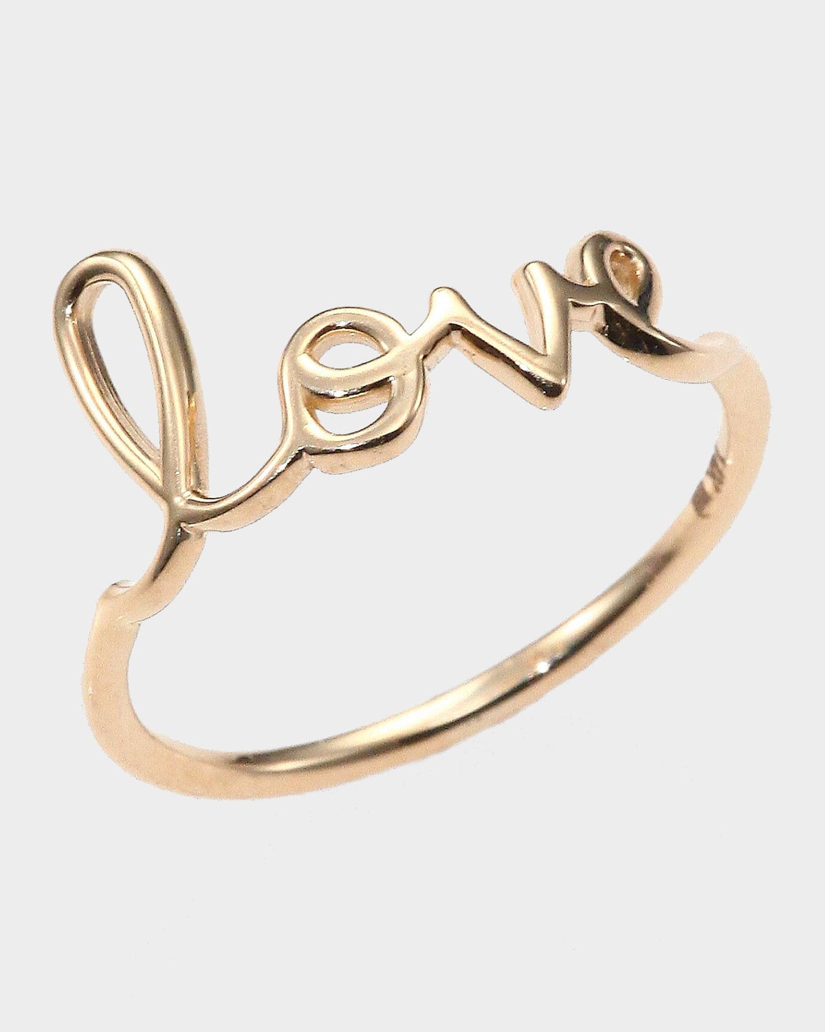 Sydney Evan 14K Gold Love Ring, Size 7