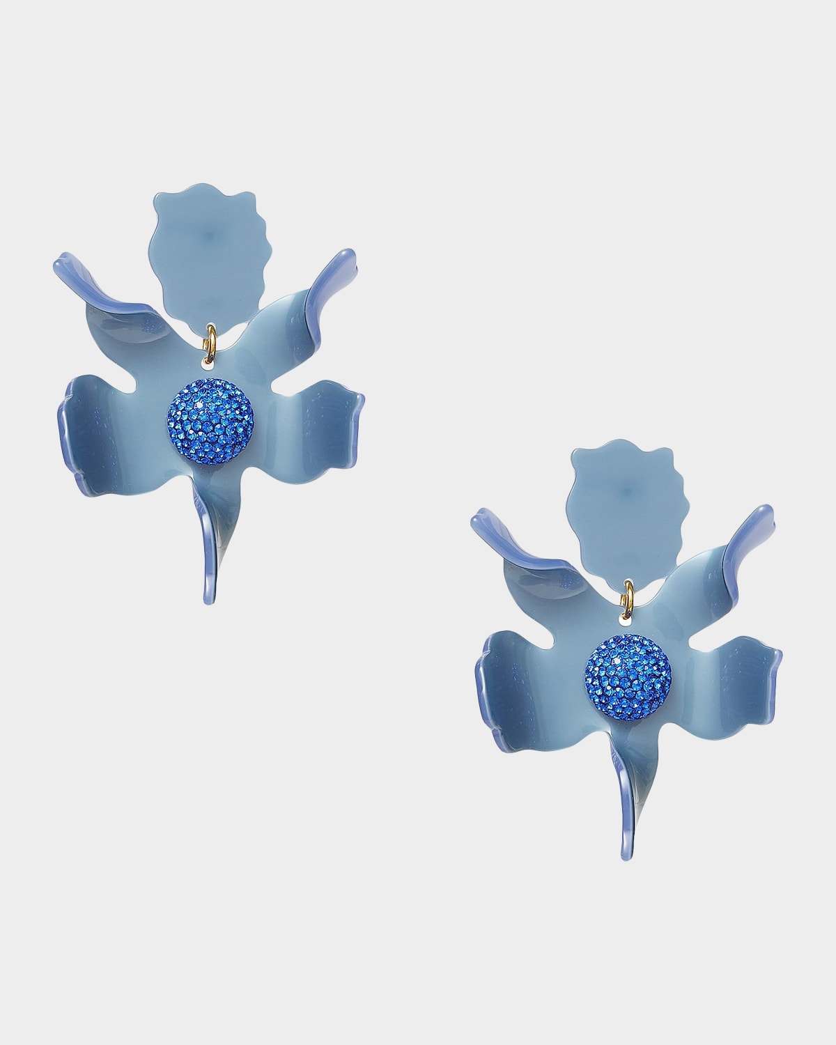 Lele Sadoughi Crystal Lily Earrings, Gray