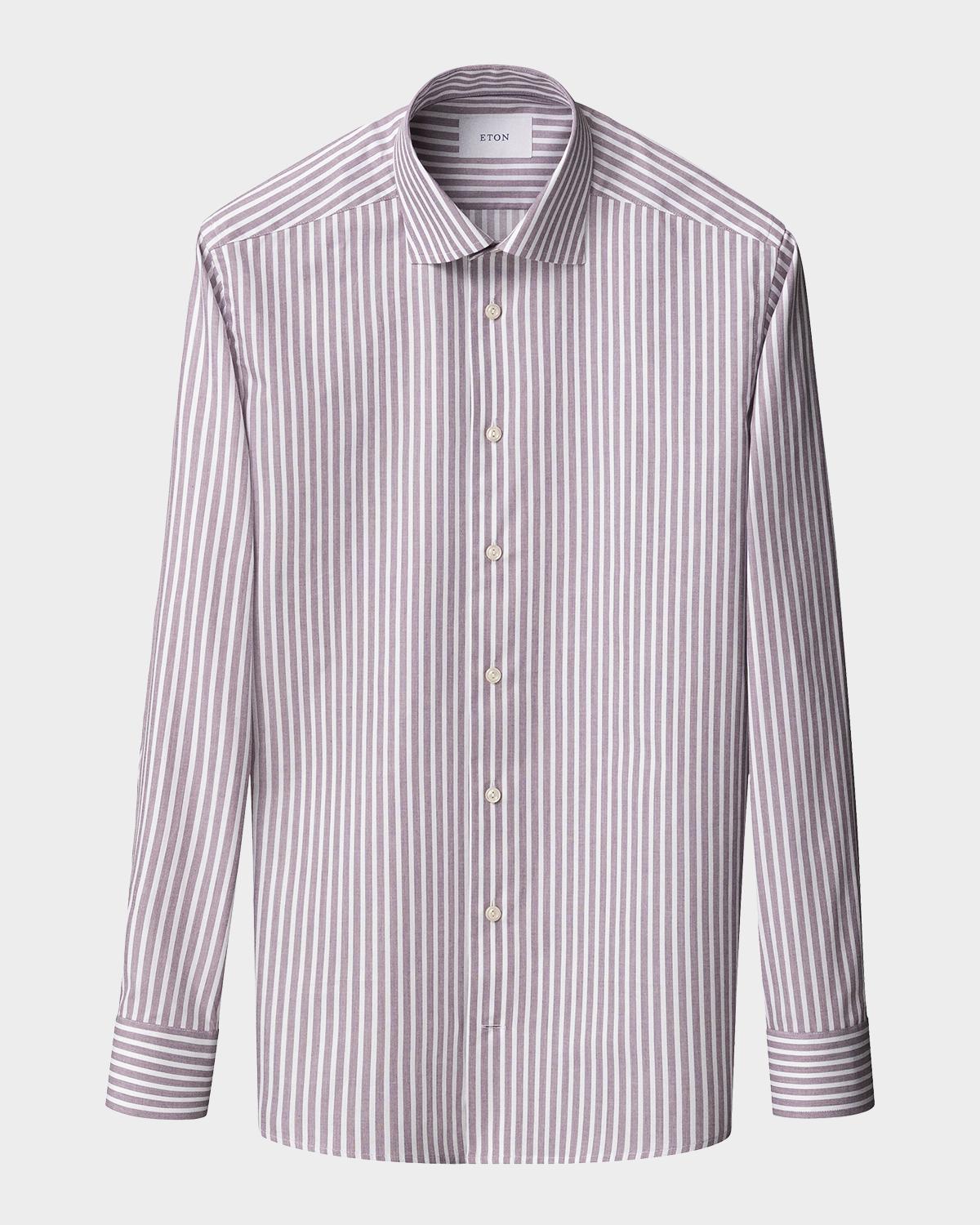 Eton Men's Contemporary Fit Bengal Stripe Twill Dress Shirt