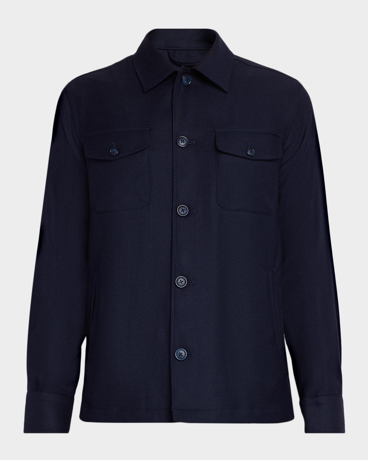 Eton Men's Wool Cashmere Shirt Jacket