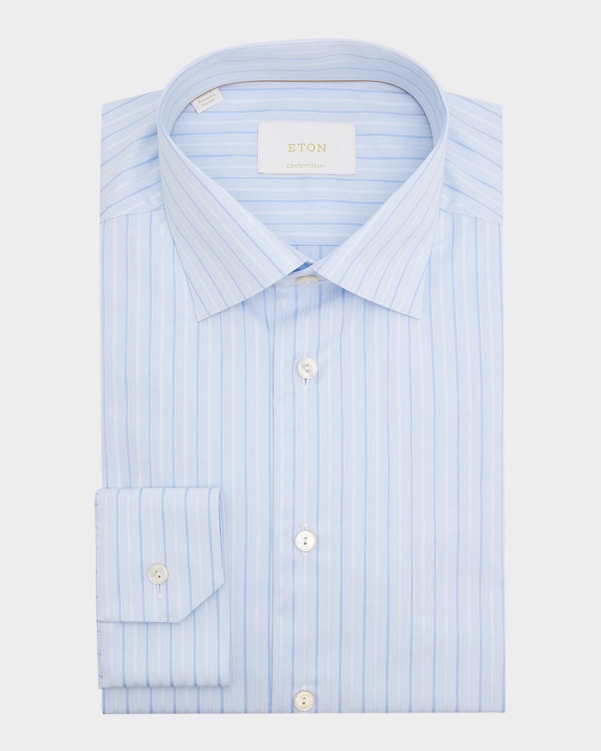 Eton Men's Elevated Striped Cotton Dress Shirt