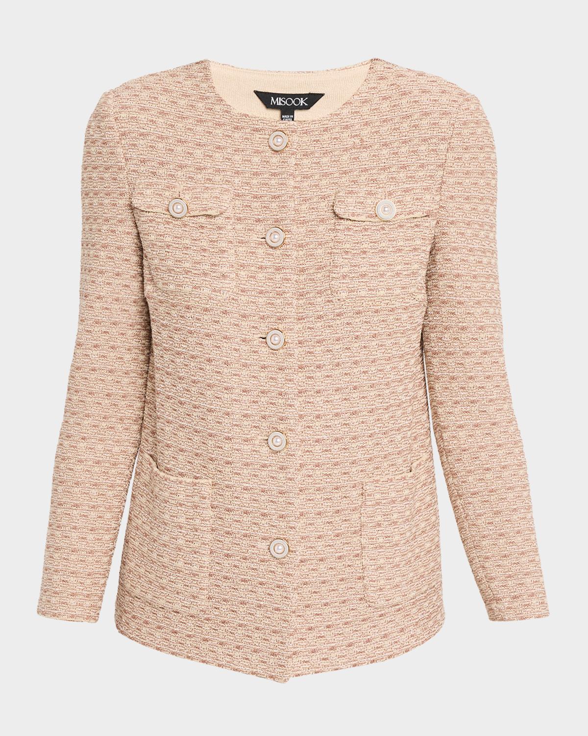 Misook Heritage Tonal Tweed Knit Jacket