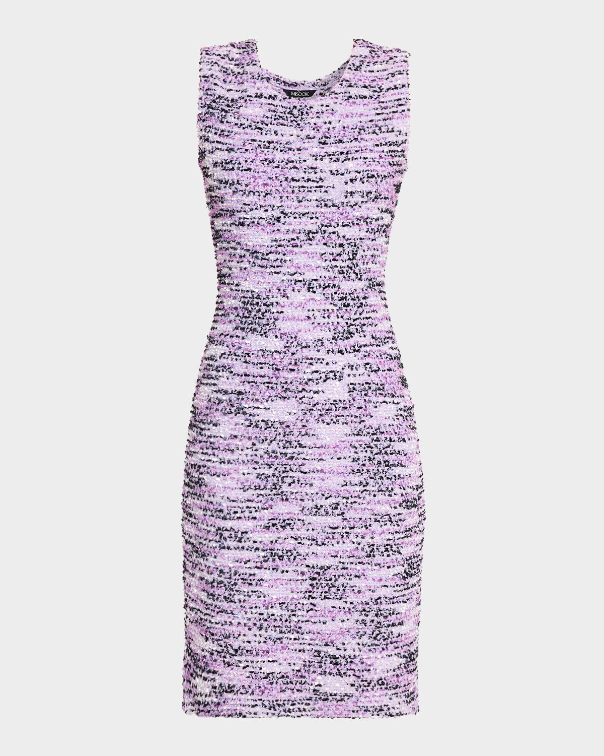 Misook Sleeveless Textured Tweed Dress