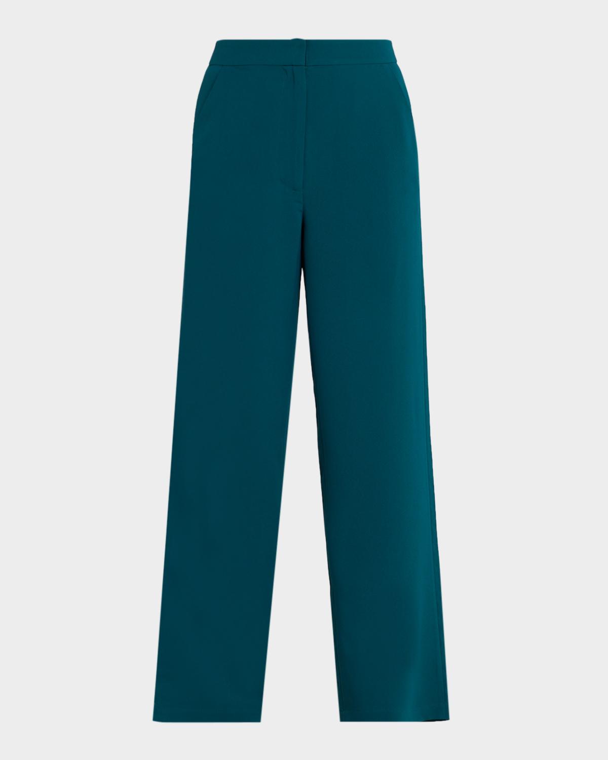 Misook Mid-Rise Straight-Leg Pants