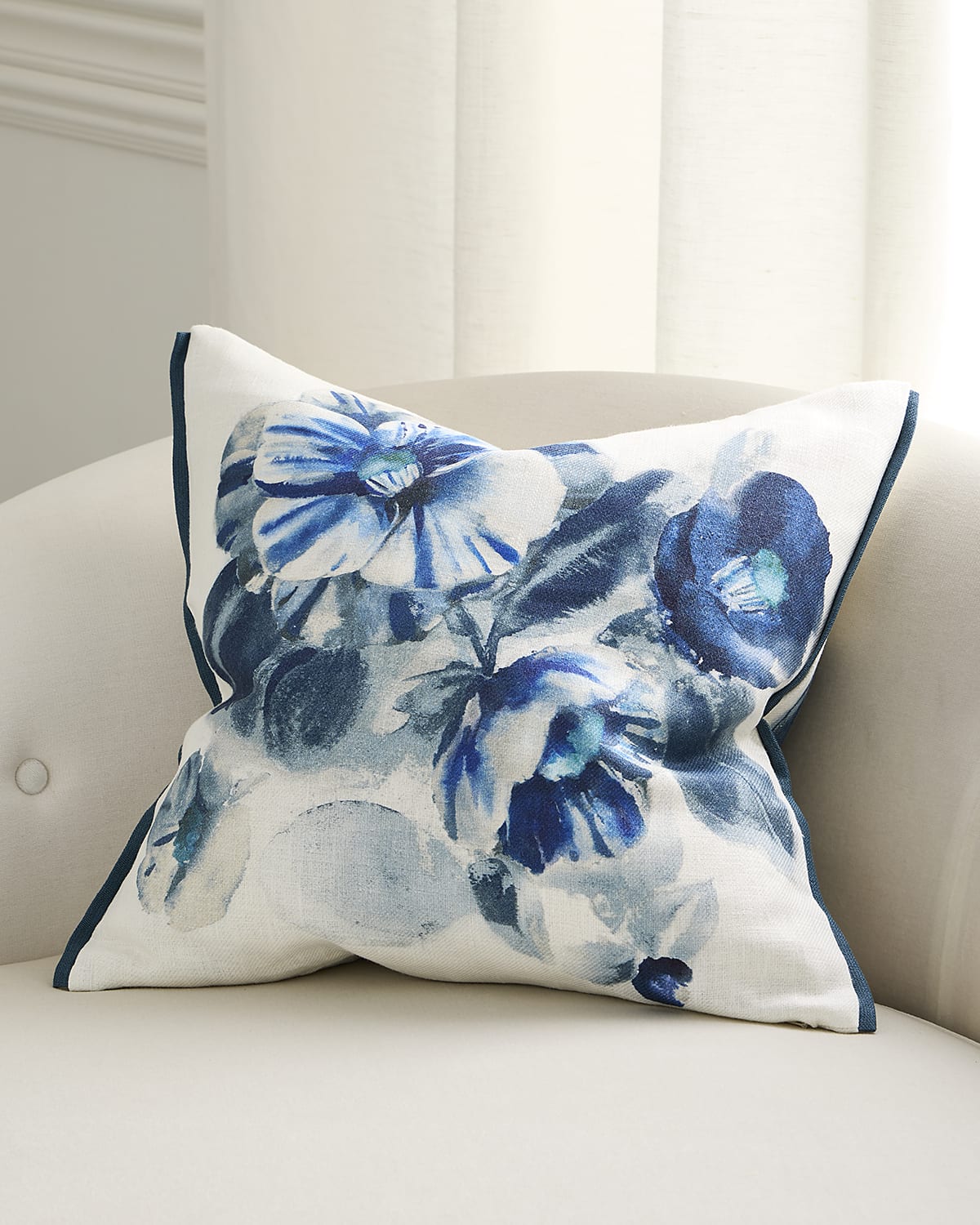 Designers Guild Camellia Floral Decorative Pillow, 20" Square