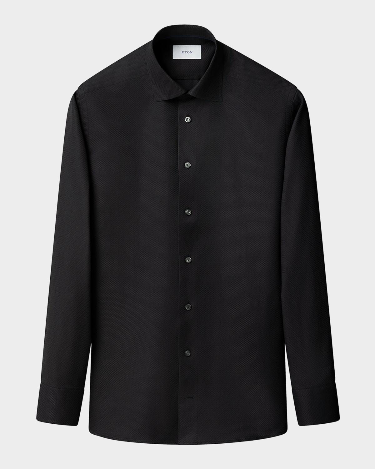 Eton Men's Slim Fit Textured Dobby Dress Shirt