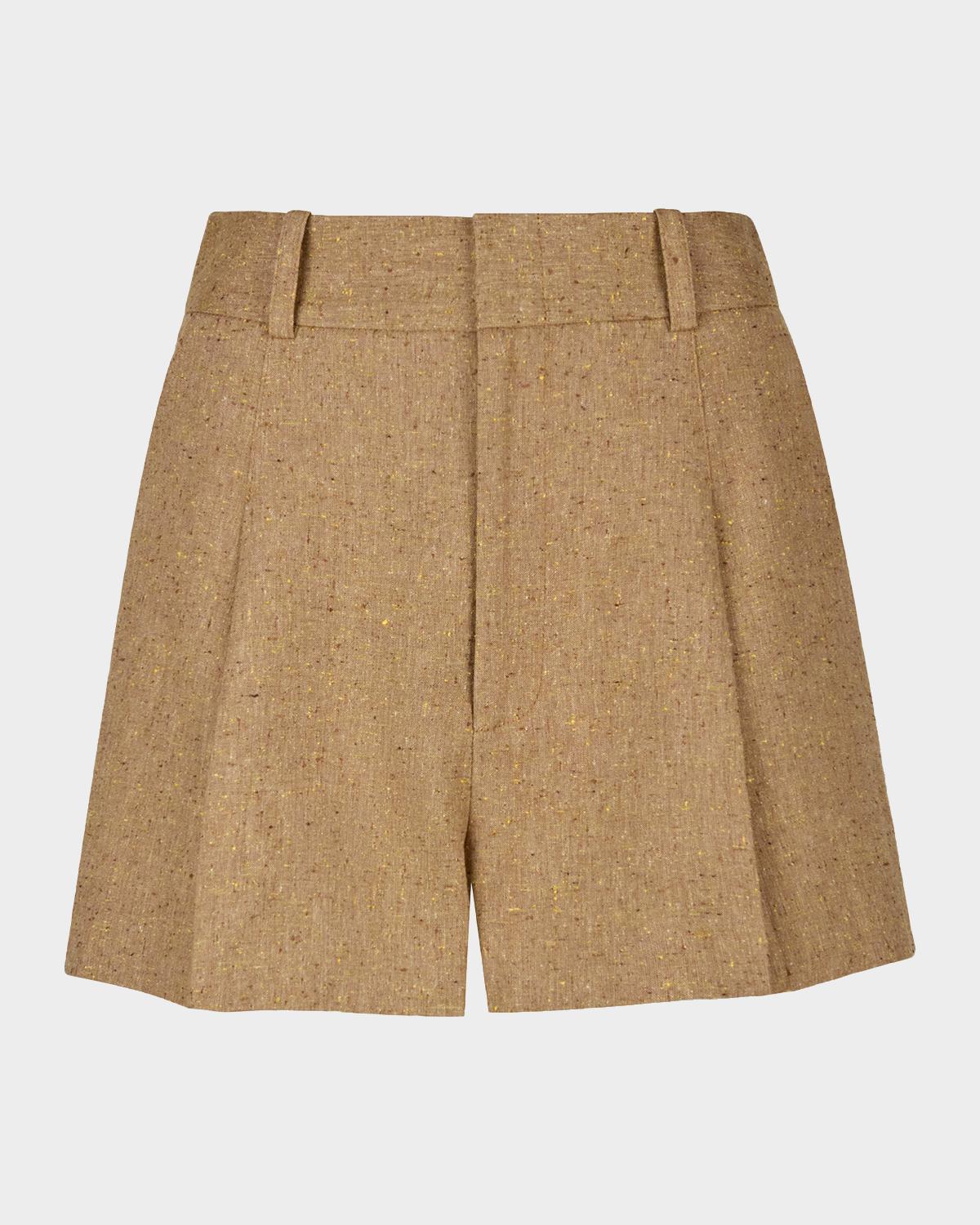 Smythe Mid-Rise Pleated Shorts