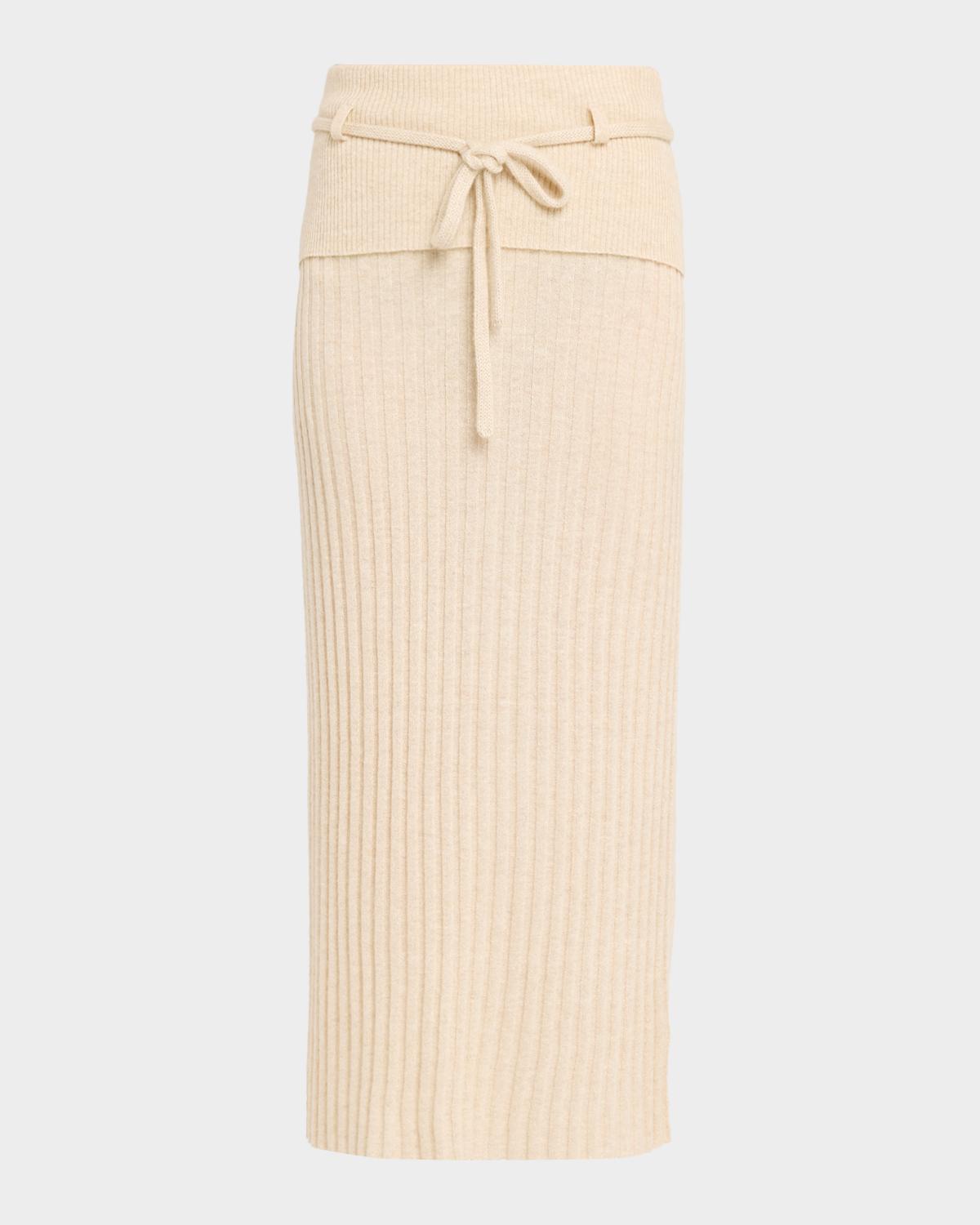 Guest in Residence Lia Low-Rise Cashmere-Blend Skirt