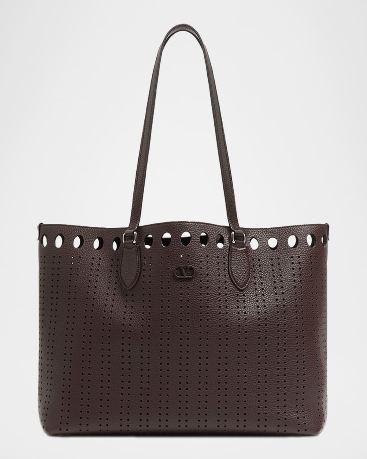 Valentino Garavani Men 's Dottie Medium Tote Bag in Perforated Leather | Thumbnail 4 Valentino Garavani Men 's Dottie Medium Tote Bag in Perforated Leather | Thumbnail 4