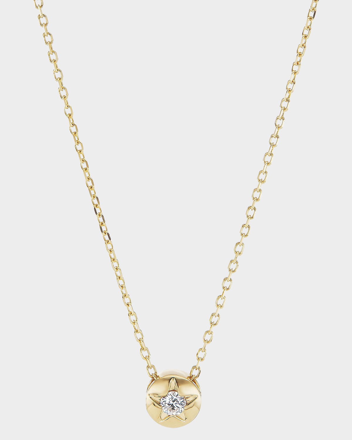 Sorellina 18K Yellow Gold Single Star Necklace with Diamonds