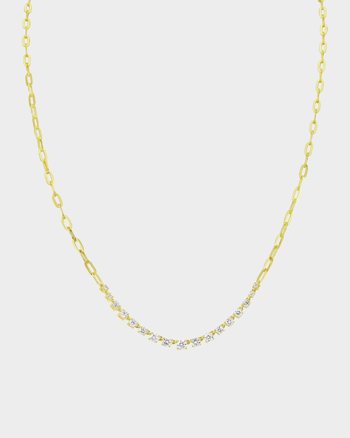 Meira T 14K Yellow Gold & Diamond Paper Clip Chain Necklace