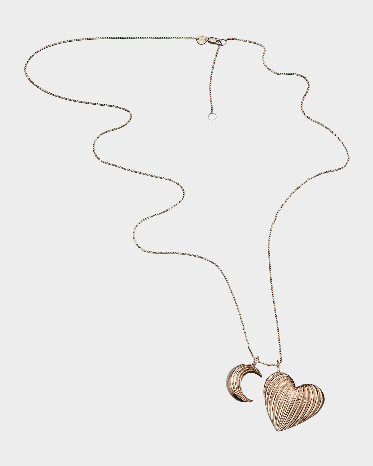 Jennifer Zeuner Eterna 18K-Gold-Plated Crescent Moon & Heart Pendant Necklace