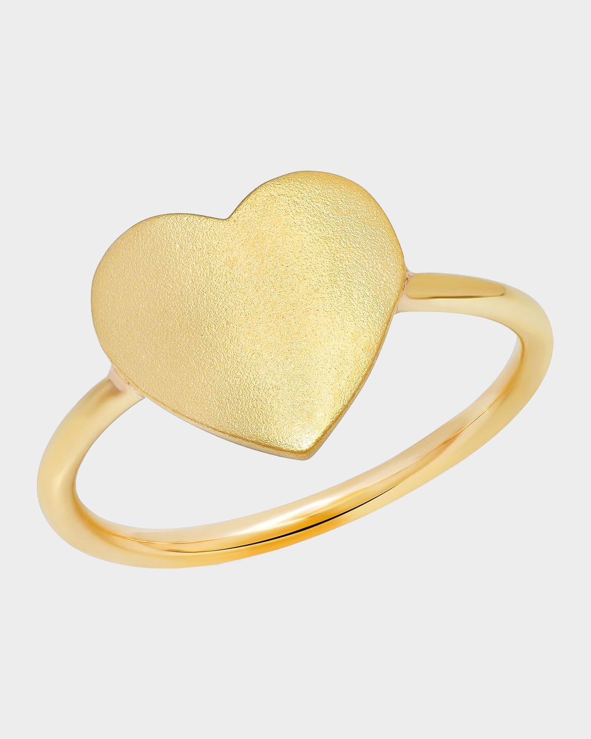 Shylee Rose Jewelry 14K Gold MS X SRJ Heart Pinky Ring, Size 3