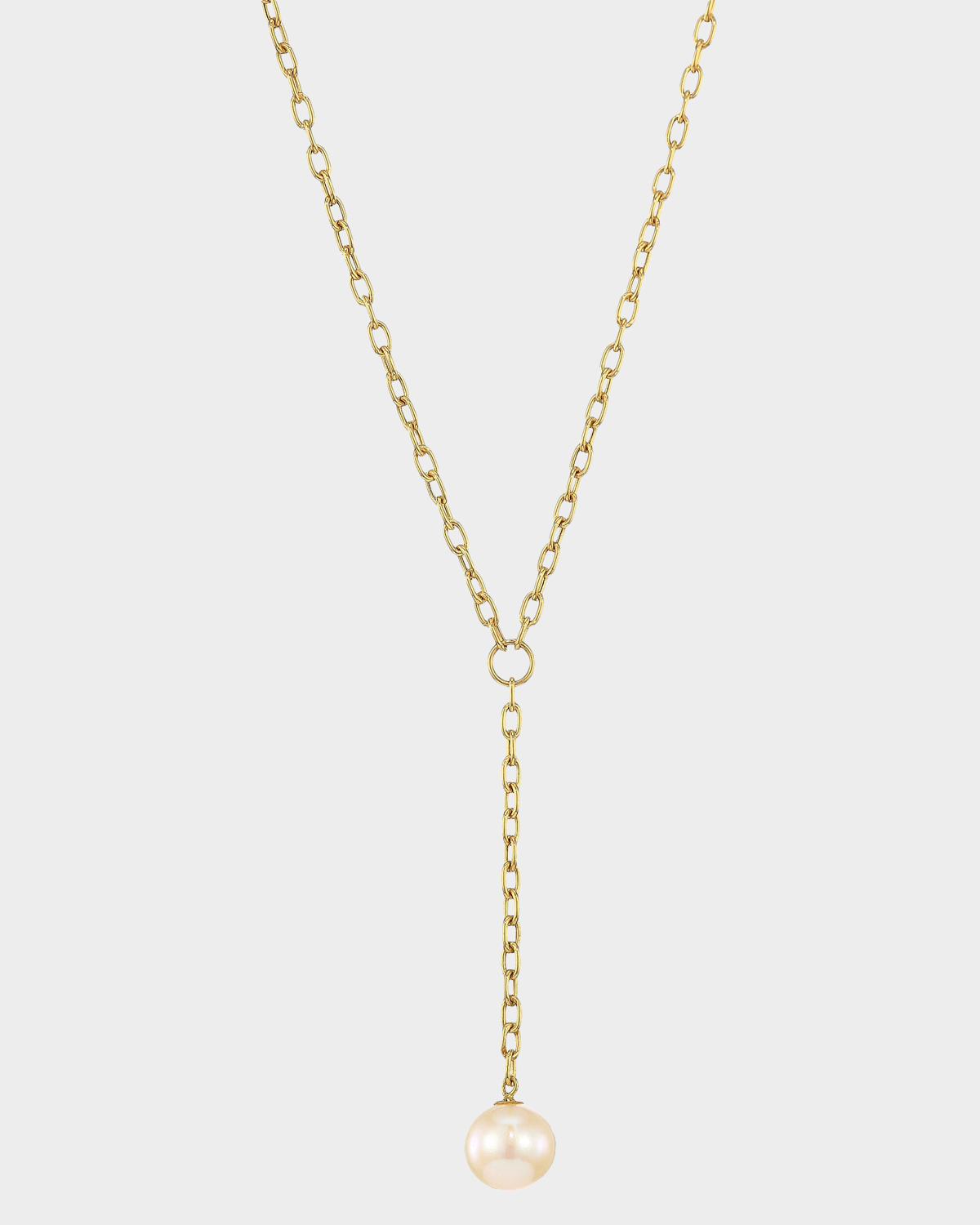 Zoe Chicco 14K Yellow Gold Pearl Lariat Necklace