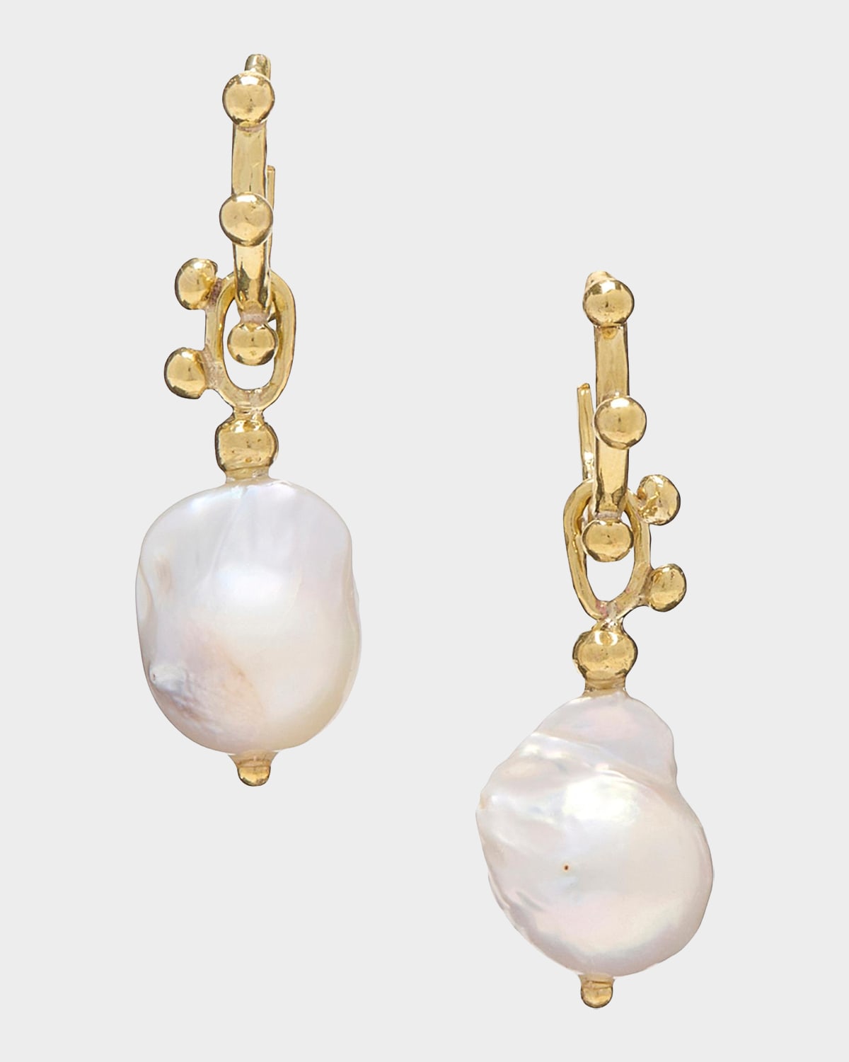 Ulla Johnson Lilith White Pearl Drop Earrings