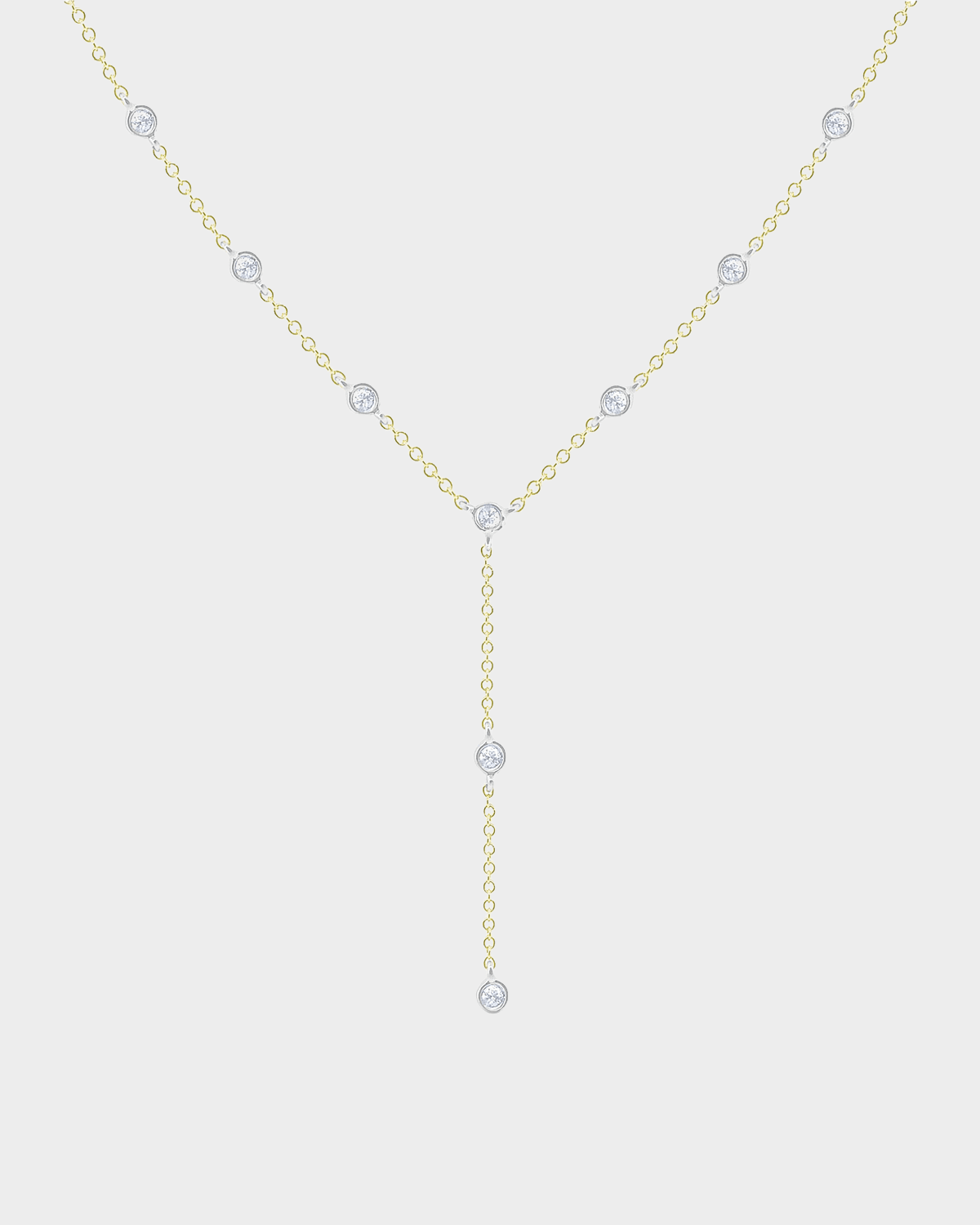 Meira T Two-Tone 14K Gold & 0.17 TCW Diamond Lariat Necklace