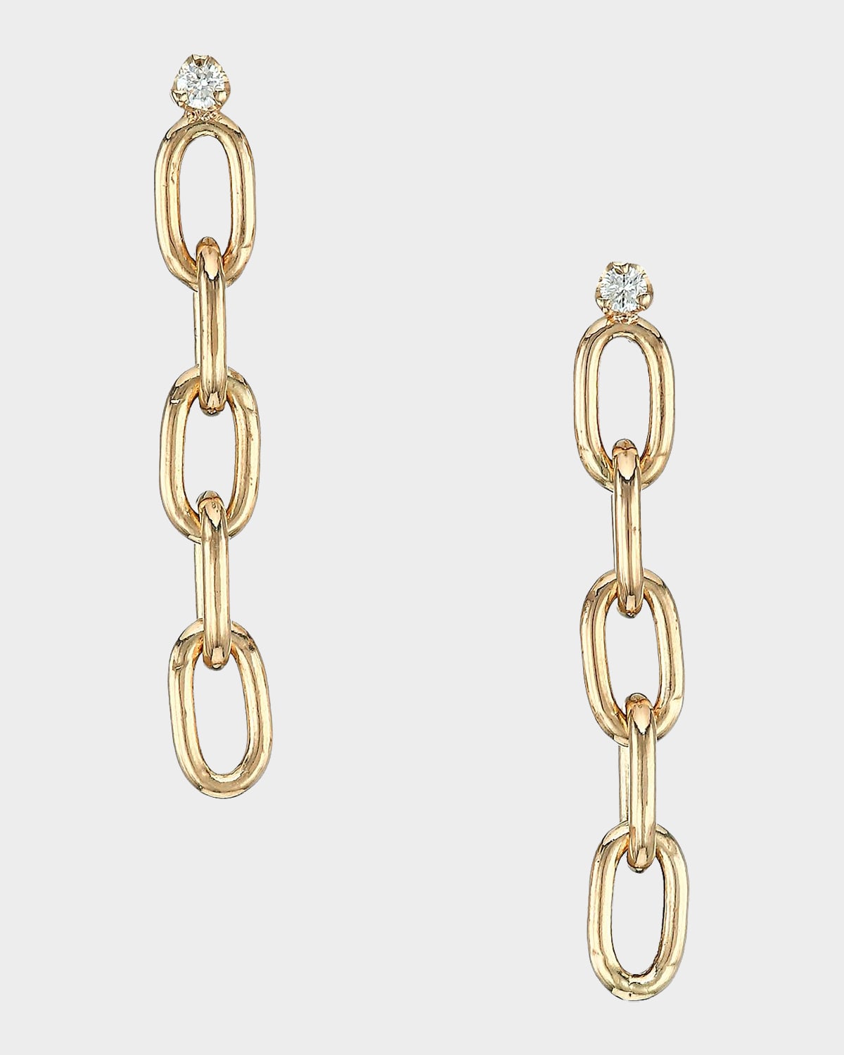 Zoe Chicco 14K Yellow Gold Diamond and Large Chain Earrings