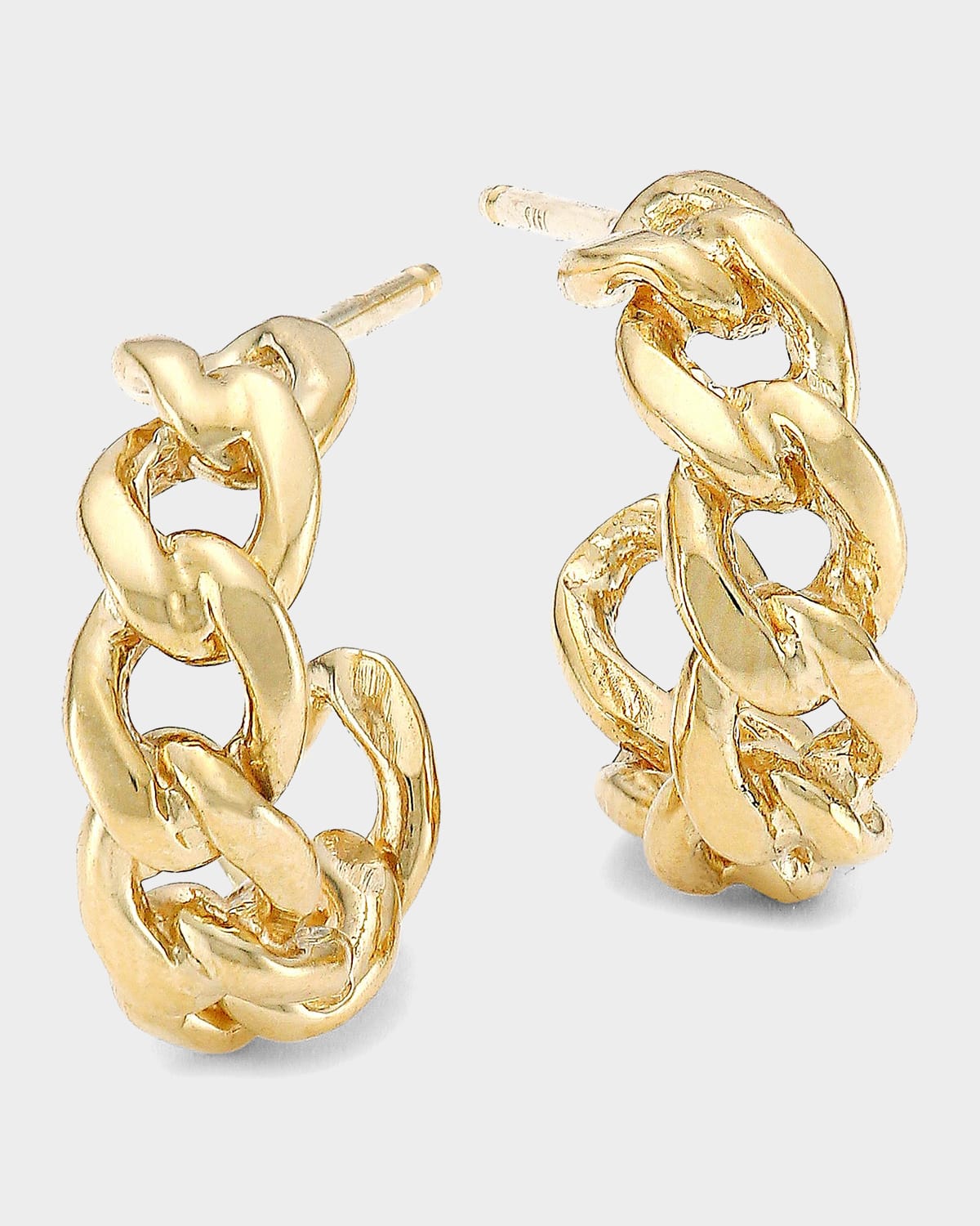 Zoe Chicco 14K Yellow Gold Medium Curb Chain Earrings