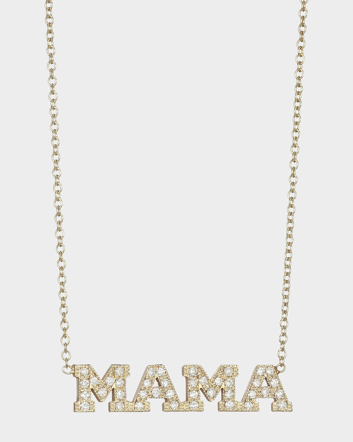 Zoe Chicco 14K Yellow Gold Diamond Mama Pendant Necklace