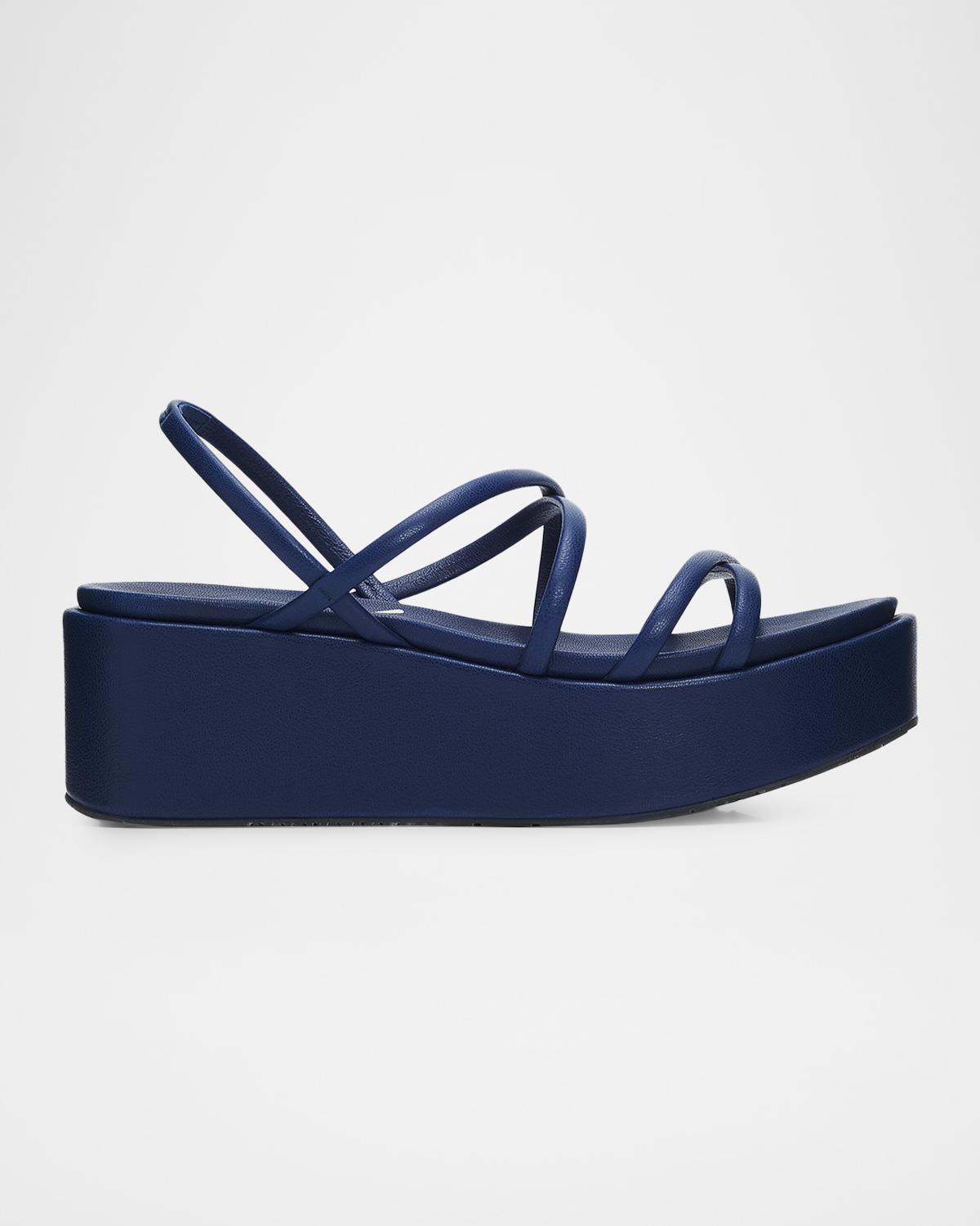 Pedro Garcia 40mm Ninoska Leather Strappy Crisscross Flatform Sandals