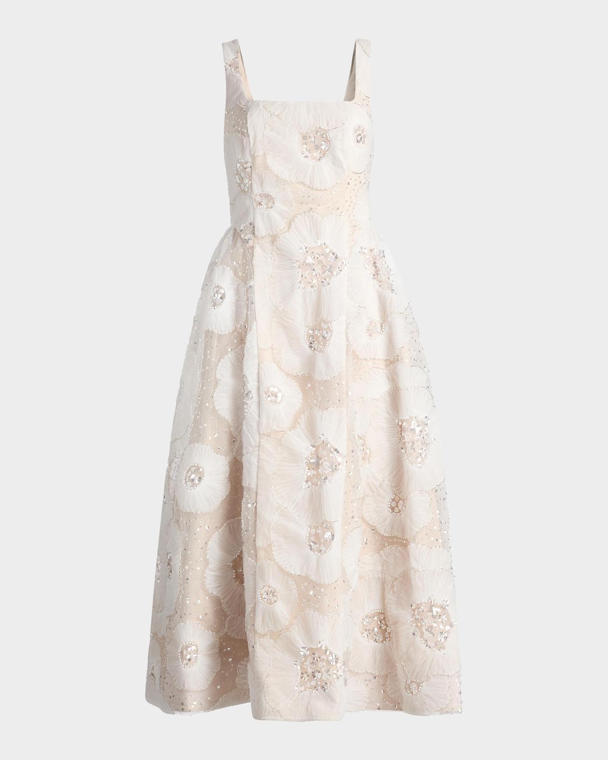 Milly Arianna Tulle Flower Beaded Dress