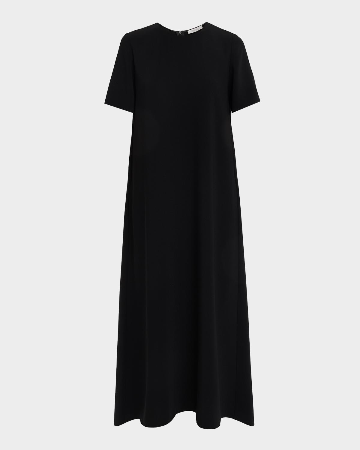 The Row Robi Short-Sleeve Cady Maxi Dress