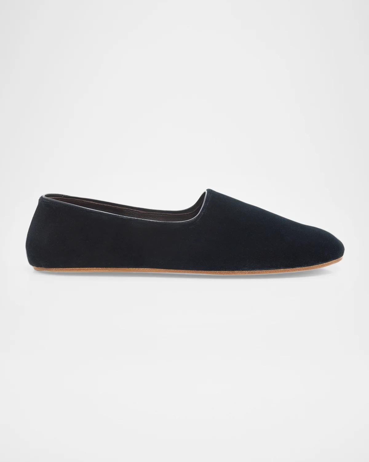 The Row Ponti Velvet Slippers