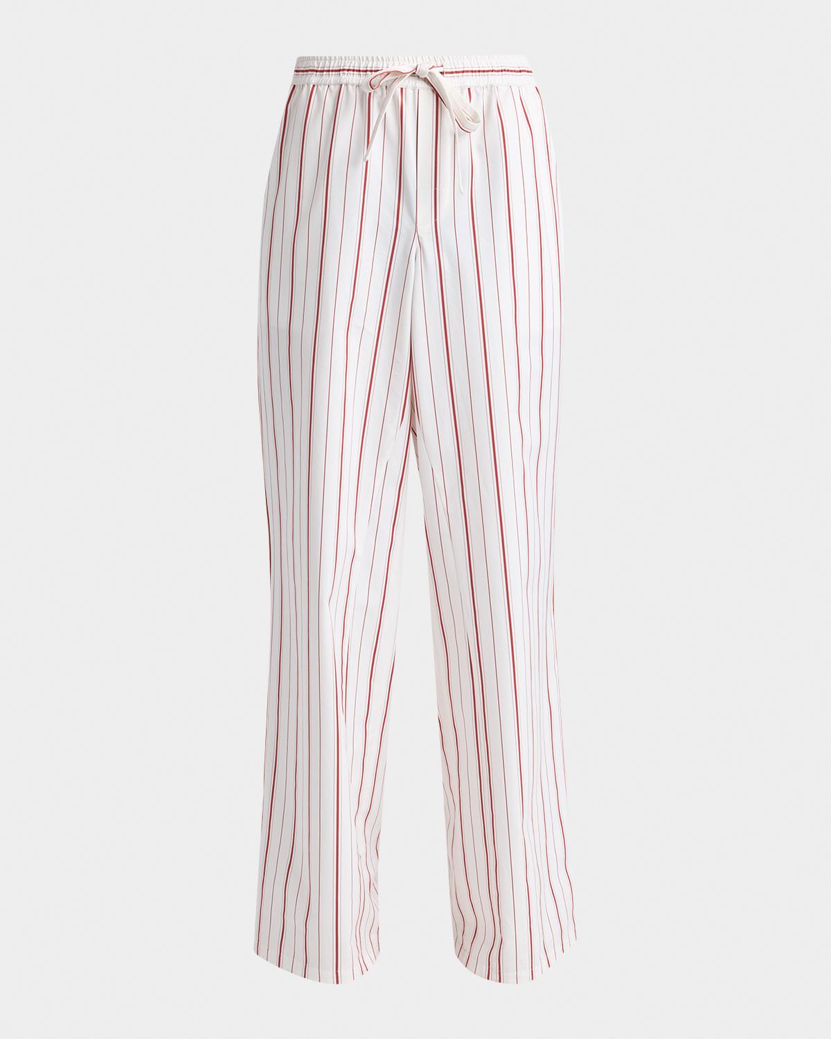 Men & apos;s Multi-Stripe Poplin Drawstring Lounge Pants