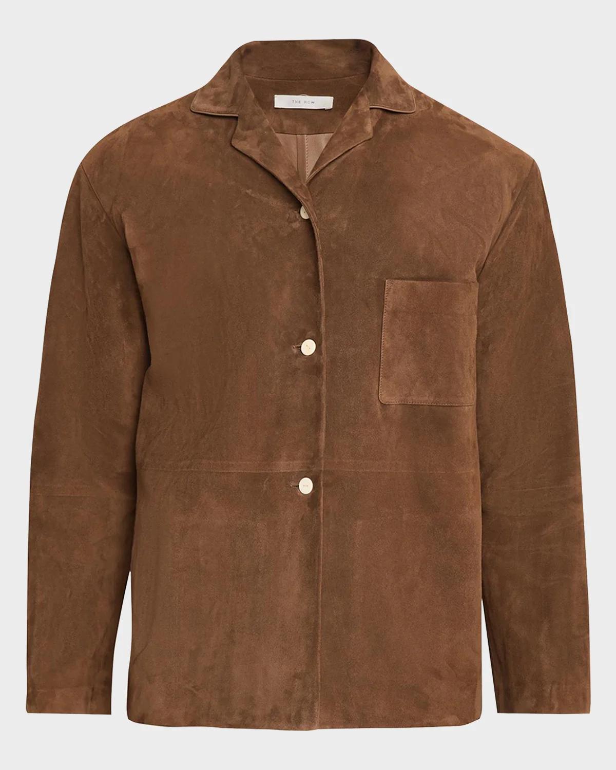 The Row Janine Suede Shirt Jacket