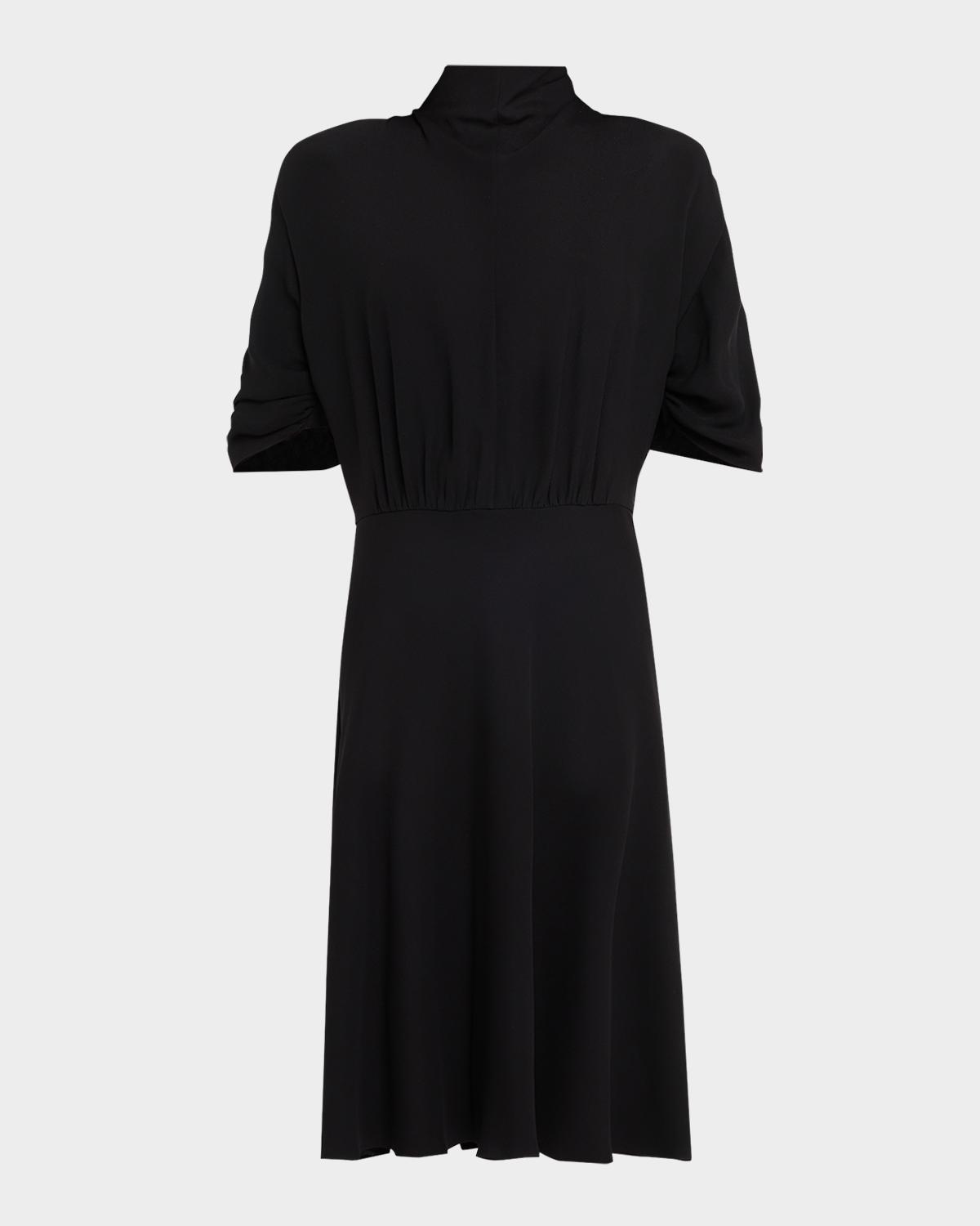 The Row Emmeline Short-Sleeve Silk Midi Dress