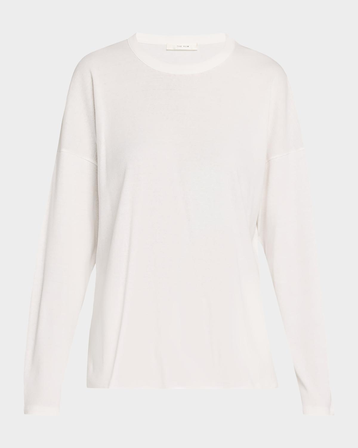The Row Floris Cotton Long-Sleeve Top