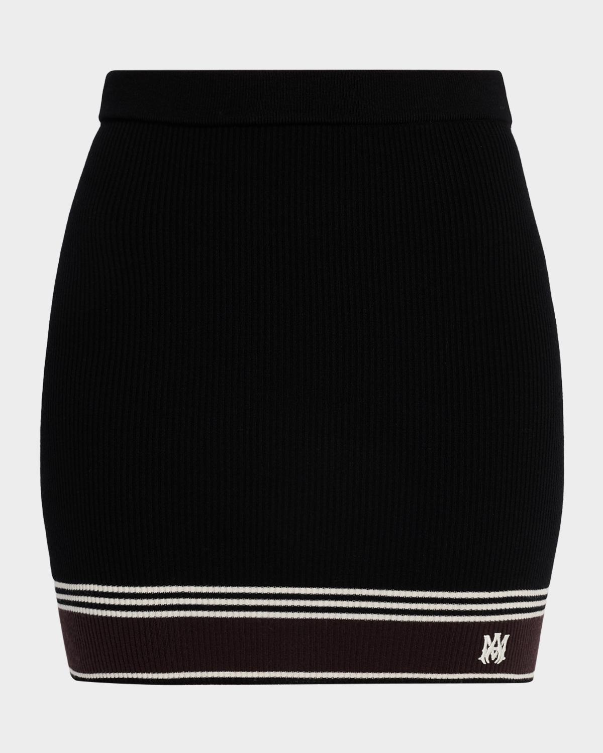 Amiri MA Stripe Rib Mini Skirt