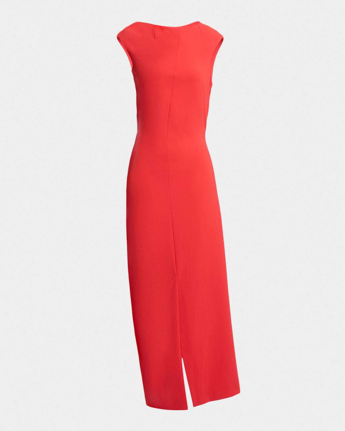 Proenza Schouler Damea Cap-Sleeve Matte Crepe Maxi Dress