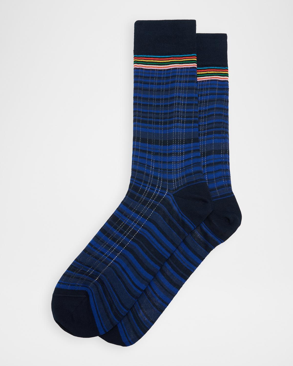 Paul Smith Men's Maury Signature Stripe Mid-Calf Socks