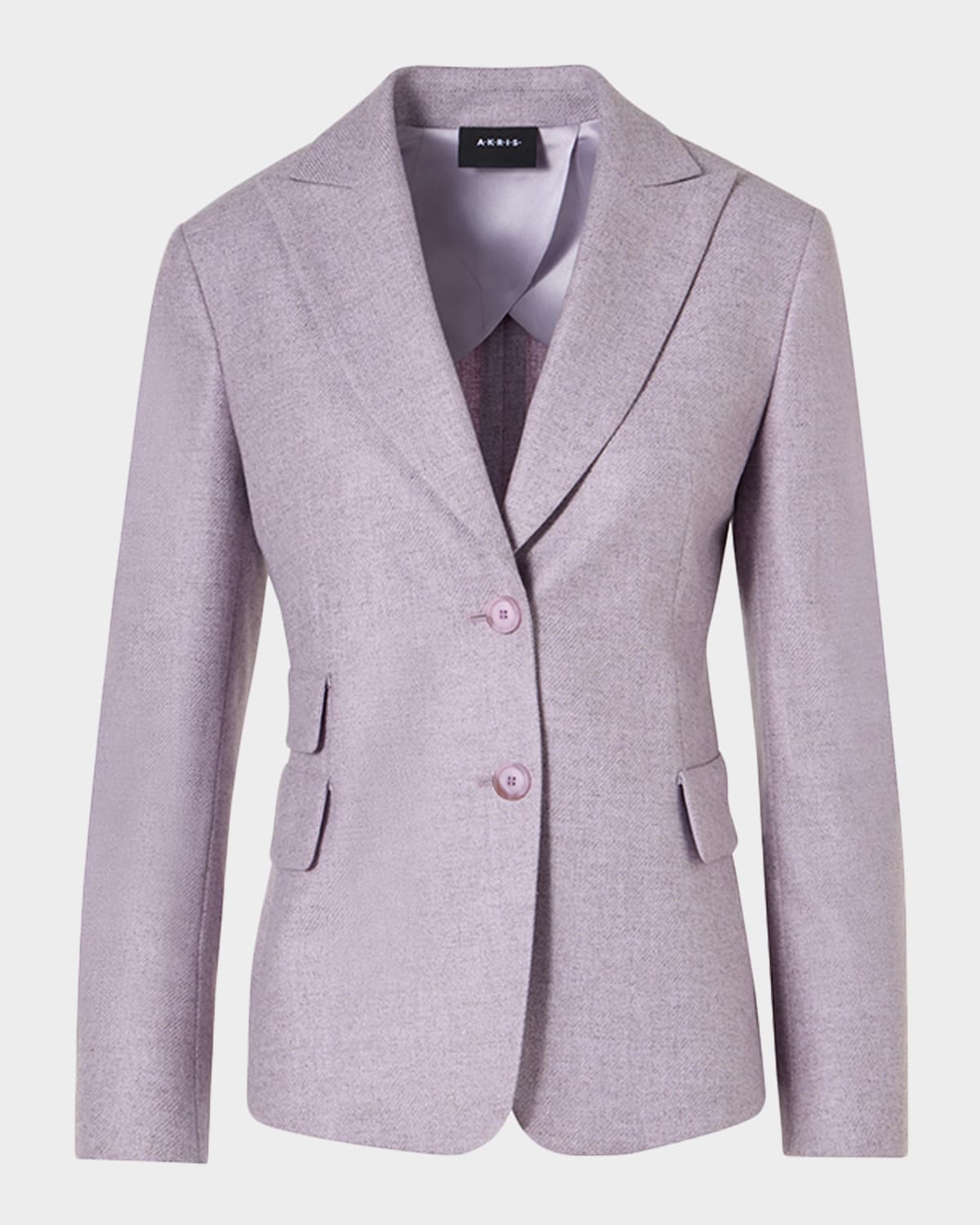 Akris Hans Single-breasted Cashmere Jacket In Purple